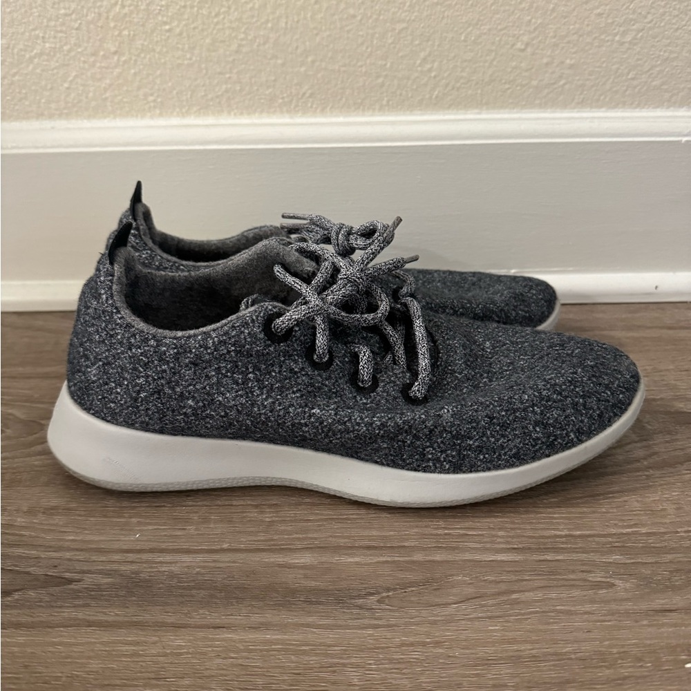 Allbirds Wool Runner Mizzle Gray/White Athletic Running Shoes Men’s Size 10